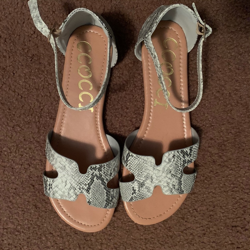 Snake print sandles